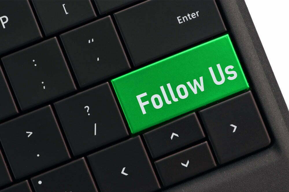 follow us on social media