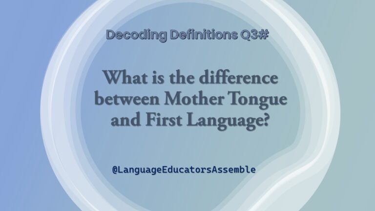 difference between mother tongue and first language