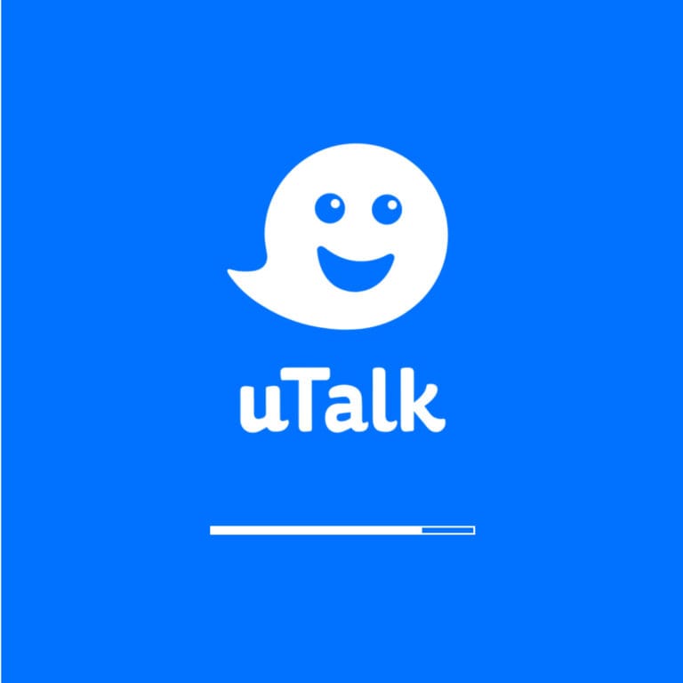 uTalk Logo with loading progress indicator